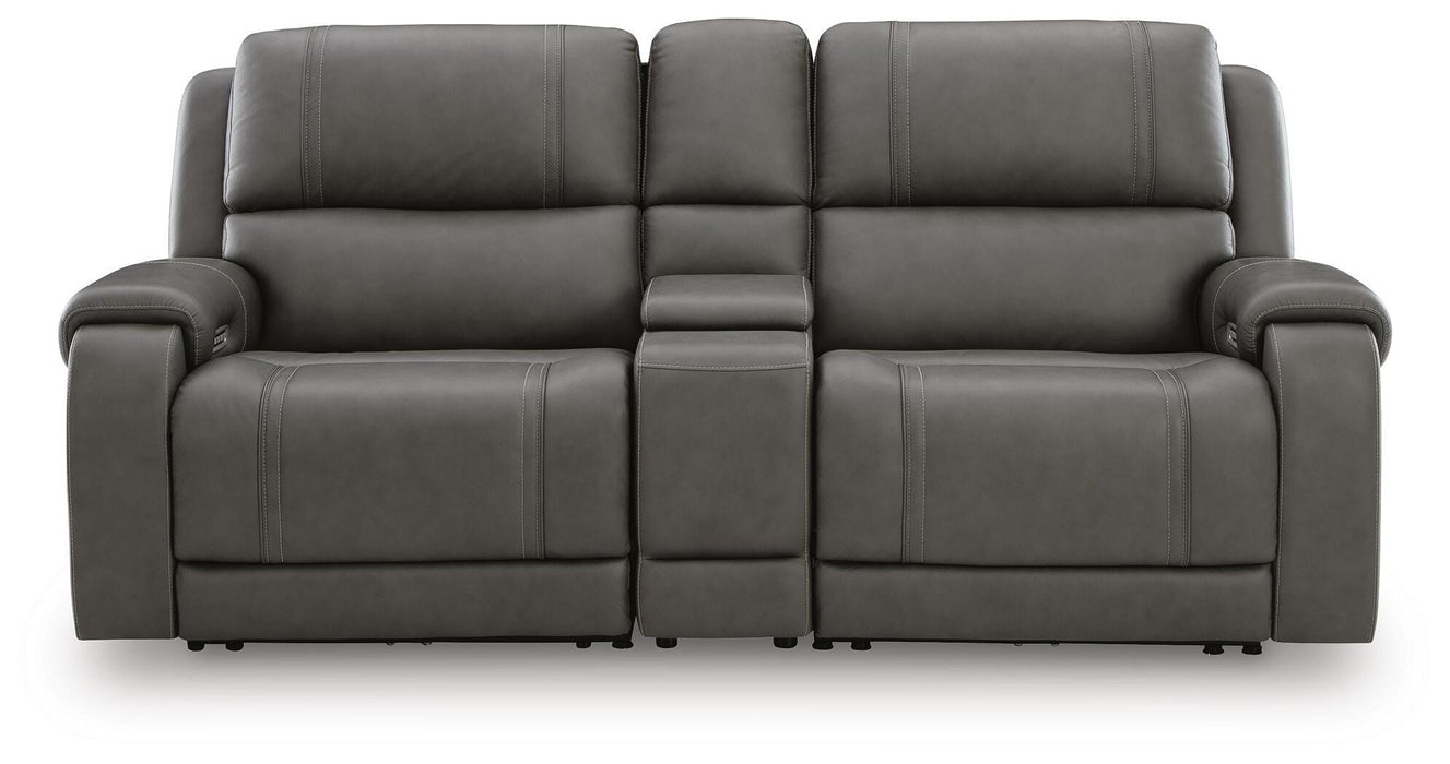 5Z - Pittson Power Reclining Sectional Loveseat with Console
